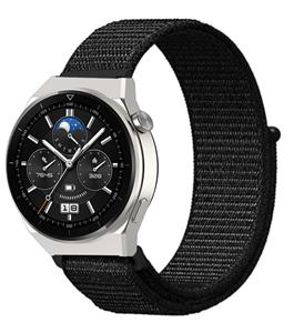 Strap-it Huawei Watch GT 3 Pro 46mm nylon band (zwart)