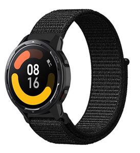 Strap-it Xiaomi Watch S1 nylon band (zwart)