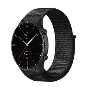 Strap-it Amazfit GTR 2 nylon band (zwart)