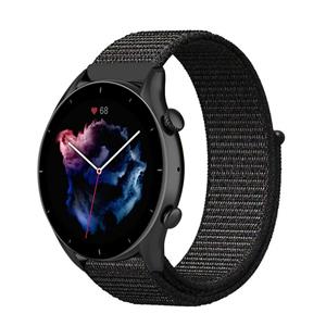 Strap-it Amazfit GTR 3 (Pro) nylon band (zwart)