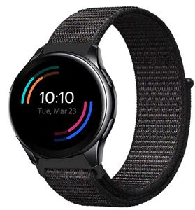 Strap-it OnePlus Watch nylon bandje (zwart)