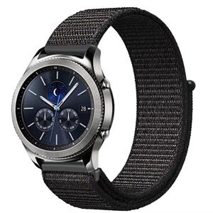 Strap-it Samsung Gear S3 nylon band (zwart)
