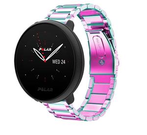 Strap-it Polar Ignite 2 stalen band (regenboog)