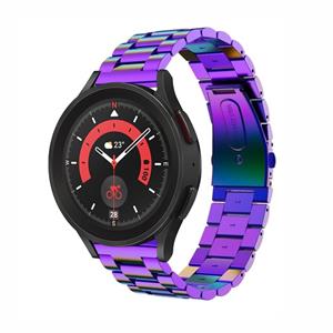 Strap-it Samsung Galaxy Watch 5 Pro stalen band (regenboog)