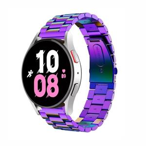 Strap-it Samsung Galaxy Watch 5 - 44mm stalen band (regenboog)