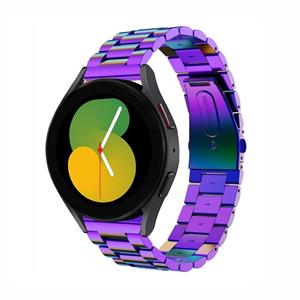 Strap-it Samsung Galaxy Watch 5 - 40mm stalen band (regenboog)