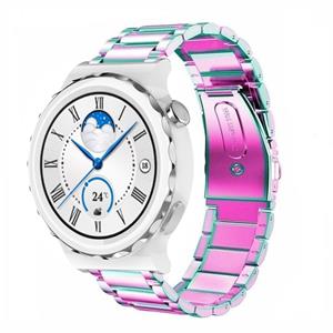 Strap-it Huawei Watch GT 3 Pro 43mm stalen band (regenboog)