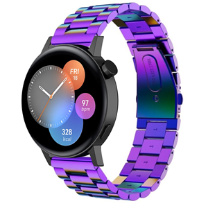 Strap-it Huawei Watch GT 3 42mm stalen band (regenboog)