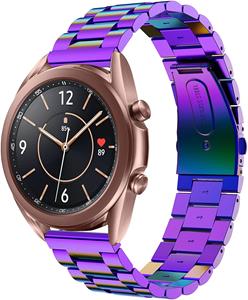 Strap-it Samsung Galaxy Watch 3 stalen band 41mm (regenboog)