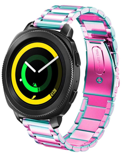 Strap-it Samsung Gear Sport stalen band (regenboog)