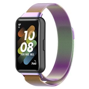 Strap-it Huawei Band 7 Milanese band (regenboog)