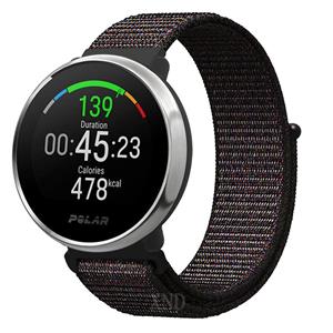 Strap-it Polar Ignite nylon band (zwart)