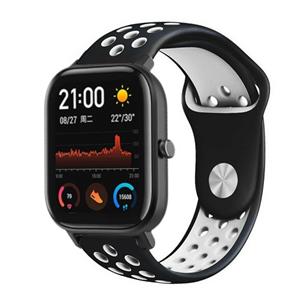 Strap-it Xiaomi Amazfit GTS sport band (zwart/wit)