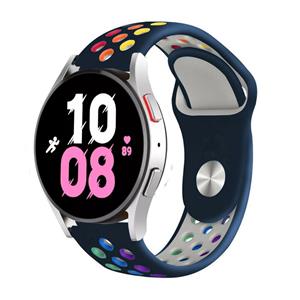 Strap-it Samsung Galaxy Watch 5 - 44mm sport band (donkerblauw/kleurrijk)