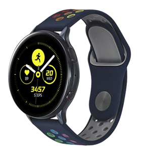 Strap-it Samsung Galaxy Watch sport band 42mm (donkerblauw kleurrijk)