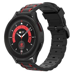 Strap-it Samsung Galaxy Watch 5 Pro sport gesp band (zwart/rood)