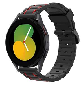 Strap-it Samsung Galaxy Watch 5 - 40mm sport gesp band (zwart/rood)