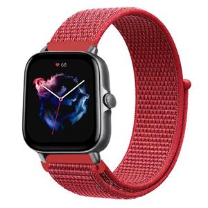 Strap-it Amazfit GTS 3 nylon band (rood)