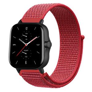 Strap-it Amazfit GTS 2 nylon band (rood)