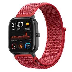 Strap-it Xiaomi Amazfit GTS nylon band (rood)