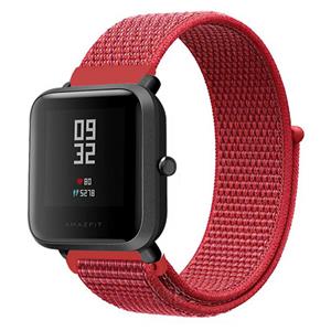 Strap-it Xiaomi Amazfit Bip nylon band (rood)