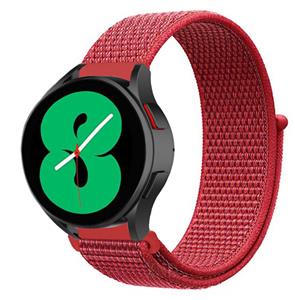 Strap-it Samsung Galaxy Watch 4 44mm nylon band (rood)