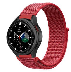 Strap-it Samsung Galaxy Watch 4 Classic 42mm nylon band (rood)