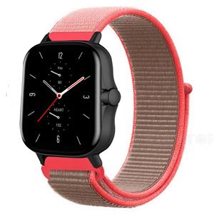 Strap-it Amazfit GTS 2 nylon band (neon pink)