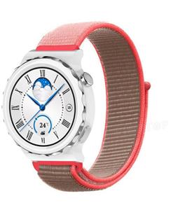 Strap-it Huawei Watch GT 3 Pro 43mm nylon band (neon pink)