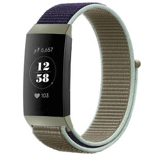 Strap-it Fitbit Charge 4 nylon band (kaki)