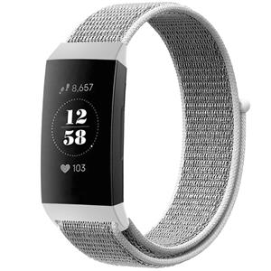 Strap-it Fitbit Charge 3 nylon bandje (zeeschelp)