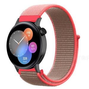 Strap-it Huawei Watch GT 3 42mm nylon band (neon pink)