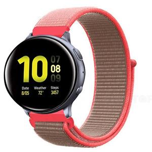 Strap-it Samsung Galaxy Watch Active nylon band (neon pink)