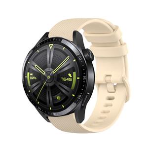 Strap-it Huawei GT3 46mm luxe siliconen bandje (beige)