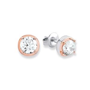 amor Oorbellen voor dames, 925 Sterling zilver, zirkonia synth.