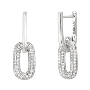 NOELANI hoepel oorbellen voor dames, 925 Sterling zilver, zirkonia synth.