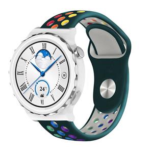 Strap-it Huawei Watch GT 3 Pro 43mm sport band (dennengroen/kleurrijk)