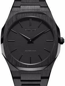 D1 Milano Ultra Thin Shadow horloge - Zwart