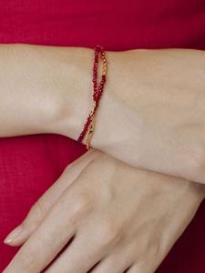 Monica Vinader Kralenarmband met onyx - Rood