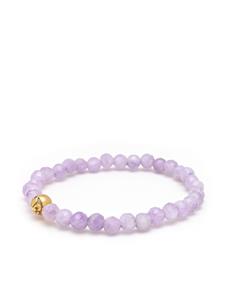 Nialaya Jewelry Armband met logo kralen - Paars