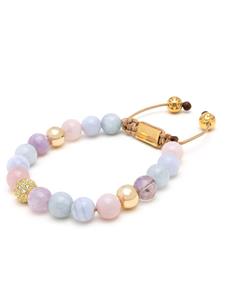 Nialaya Jewelry Kralenarmband met trekkoord - Paars