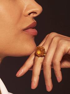 AKANSHA SETHI Ring met kristal - Goud