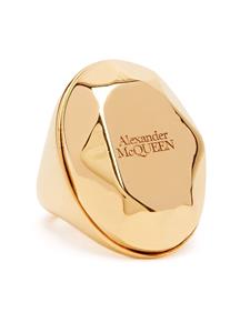 Alexander McQueen Ring met facet - Goud