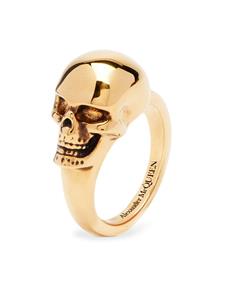 Alexander McQueen Ring met doodskop - Goud