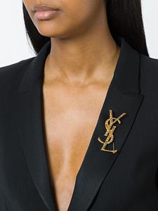 Saint Laurent opyum YSL crococile broche - Metallic