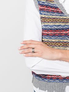 Maison Margiela Ring met gegraveerd logo - Zilver