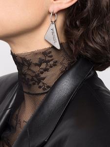 Prada Oorbel met logoplakkaat - Zilver