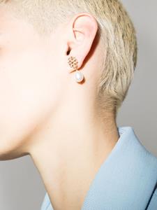 Tory Burch Kira pavé oorbellen met parel - Goud