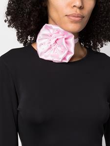 MANURI Choker met bloemenpatch - Roze