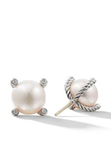 David Yurman Oorbellen met parel - Zilver